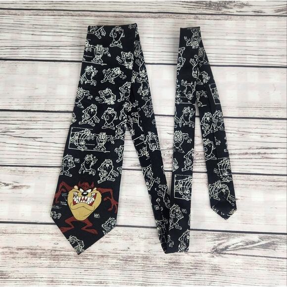 Looney Tunes Tasmanian Devil Vintage 1995 OS Black & White Taz - Picture 2 of 5